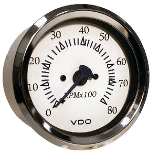 Seachoice VDO engine tachometer 8000 RPM white - 15161