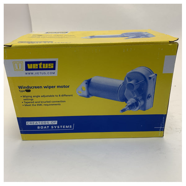 Vetus RW08A Windscreen wiper Motor 12V 1 inch Shaft 2-Speed 