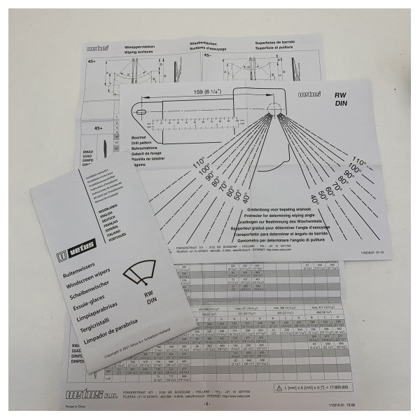 Motor de limpiaparabrisas Vetus RW08A 12V 1 pulgada Eje 2 Velocidades 