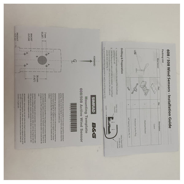 B&G 000-13714-001 608 Transducteur de vent de tête de mât NMEA 