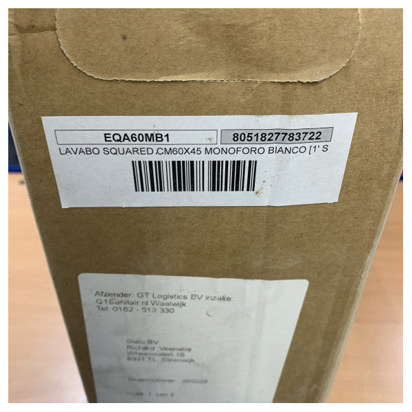 Умивальник Azzurra Elegance Square 60x45 см без переливу - EQA60MB1 