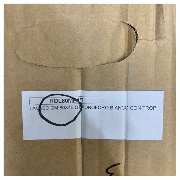 Azzure HOL80MB1-T Елегантен квадратен умивалник 80 x 46 с преливник 