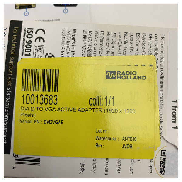 Перетворювач відео DVI-D на VGA з USB живленням - DV12VGAE 