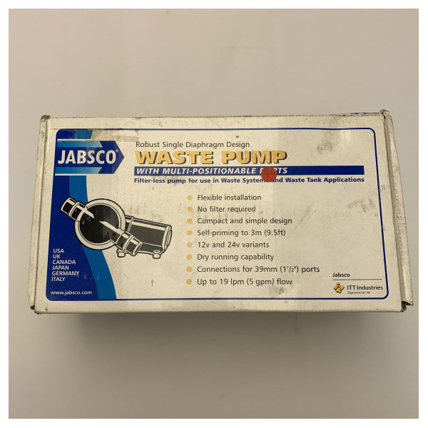 Jabsco 50890-1000 black water pump 38 mm 12V