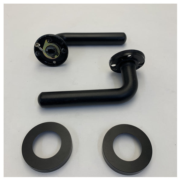 Manija de puerta Formani BASICS LB3-19 Negro mate con roseta 