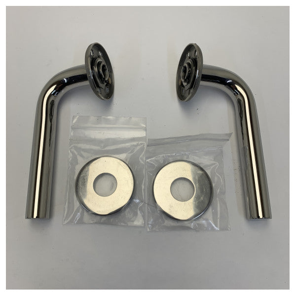 Manija de puerta Formani BASICS LB3-19-1 de acero inoxidable con roseta 