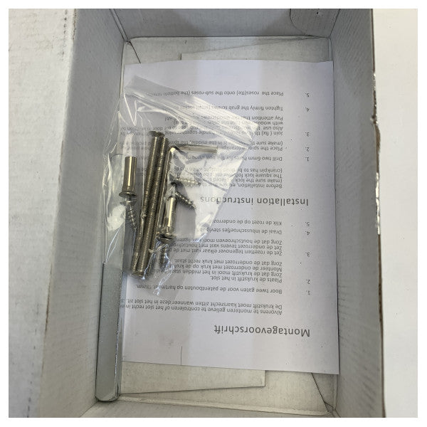 Manija de puerta Formani BASICS LB3-19-1 de acero inoxidable con roseta 