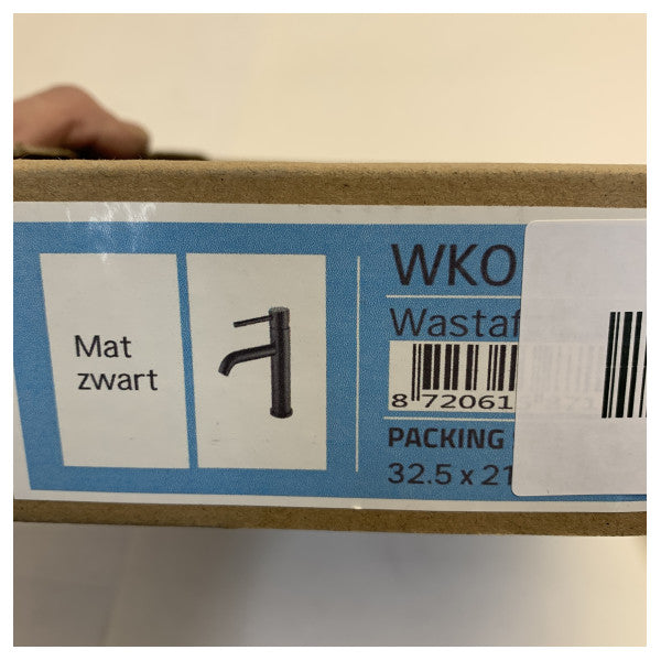 Single Lever Wasbasin Water Tap Black Coated - WK011