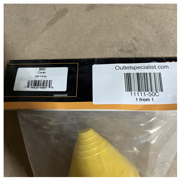 Marinco 50C κάλυμμα 50A Ανθεκτικό κίτρινο προστατευτικό κάλυμμα για θαλάσσιες συνδέσεις - ανθεκτικό στο νερό και τη σκόνη