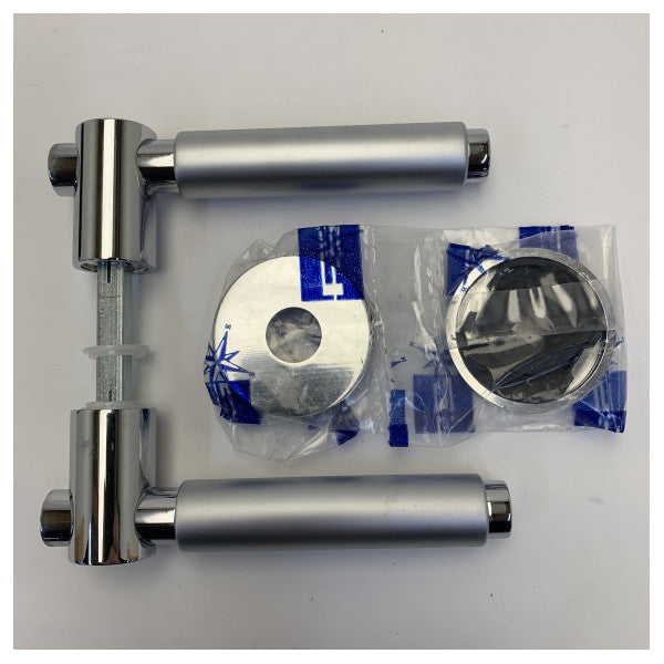 Foresti Suardi Silver Chrome Brass Door Handle Kit - 470A.CCP