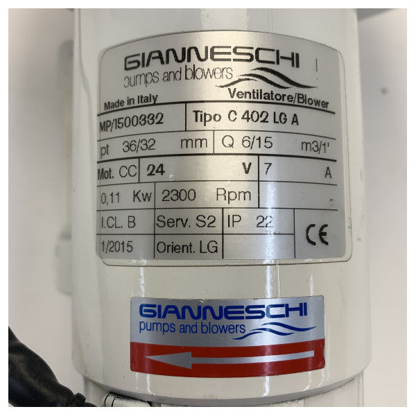 Gianneschi C402 LG sentrifugalvifte venstre rotasjon 24V 