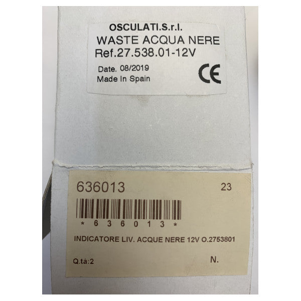 Osculati Waste Water Tank Level Indicator 52 mm White - 2753801