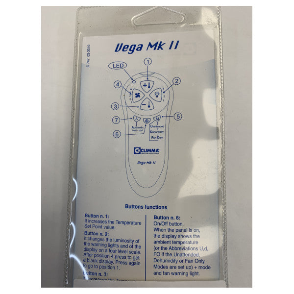 Απομακρυσμένος ελεγκτής μονάδας κλιματισμού Veco Vega MK2 - MTELE 