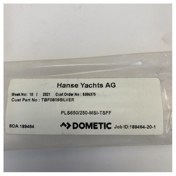 Dometic PLS650/250-MSI-TSFF Cortina Plisada para Barcos de Vela - 650 x 250 mm 