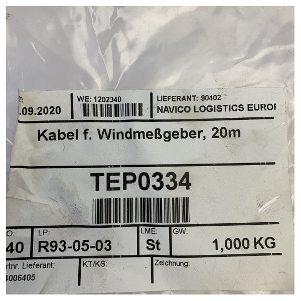 Simrad マストヘッド風センサーケーブル 20M NMEA2000 - Simnet - 24006405 