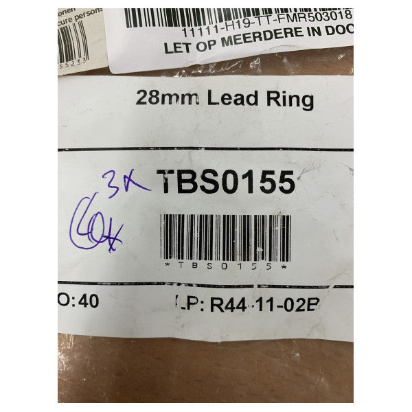 Tye Tec 28mm Low Friction Lead Ring - 1800 daN - FMR503018 