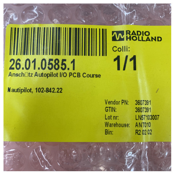 Anschutz 102-842.22 Autopilot I/O-printkort kursus til Nautipilot 