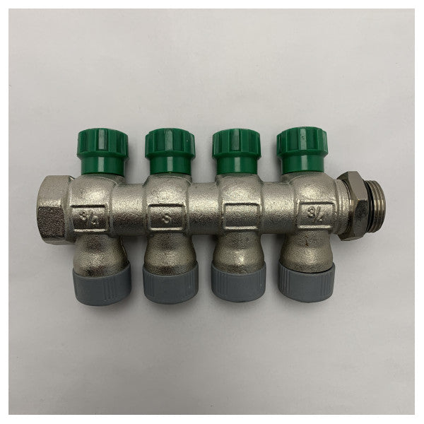 HEP2O slider Z1 4-way manifold with 3/4 inch connections