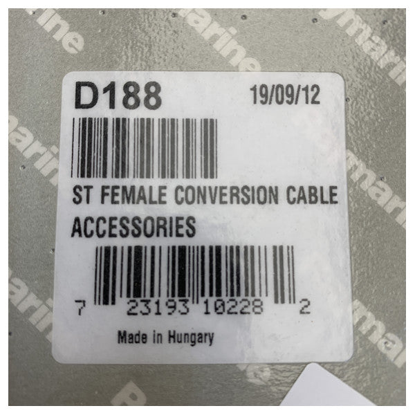 Cavo di connessione Raymarine D188 Femmina SeaTalk a SeaTalk 