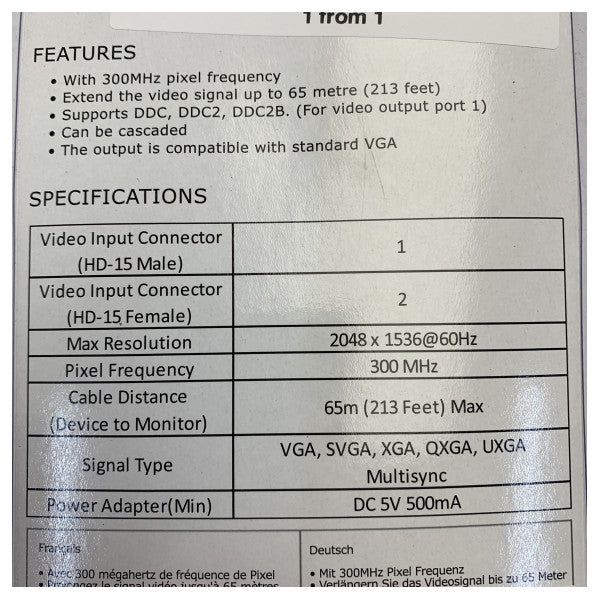 Newlink 6845414 Video-Verstärker 