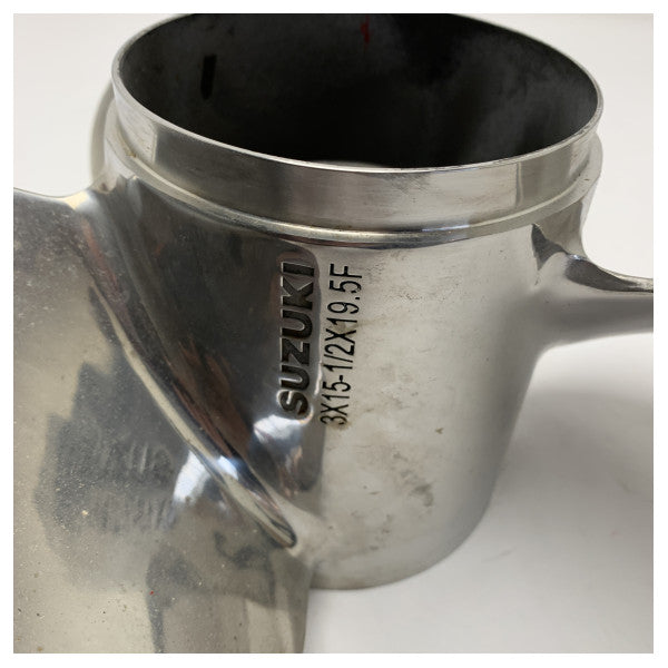 スズキ 3ブレード 15.5 x 19.5 フロントデュオプロペラ ステンレススチール - 58500-98L00