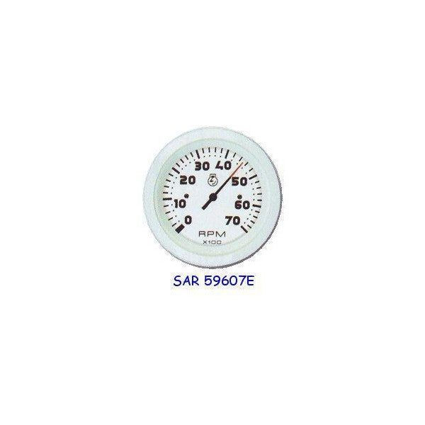 Teleflex 7000 RPM tachometer white - 59607E