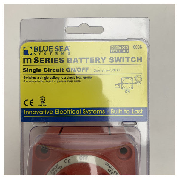 Κύριος διακόπτης μπαταρίας Blue Sea M Series μονό κύκλωμα ON/Off