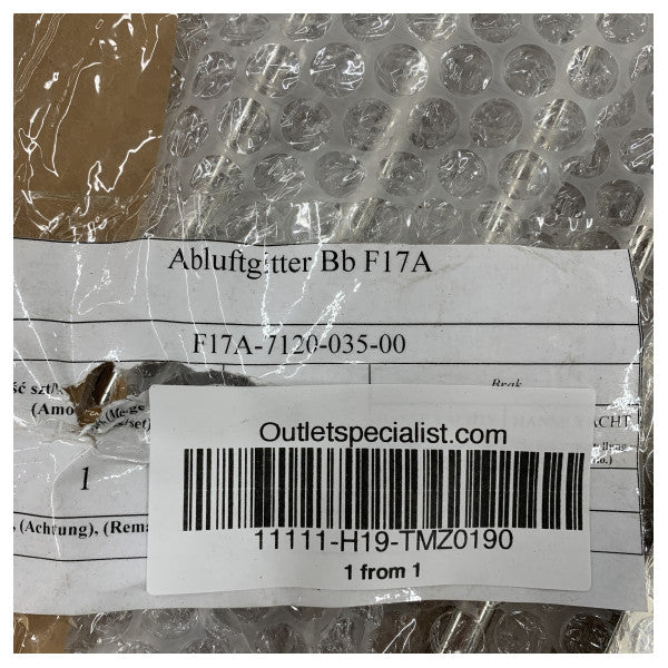 Fjord 52 Open Rustfrit Stål Motorrum Luftventilator Skærm - TMZ0190 