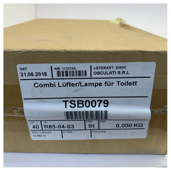 オスキュラティ BSL112W 12V 抽出換気扇（ライト付き） - 13.580.12 