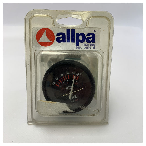 Teleflex 62156E 10-bar oil pressure indicator display black