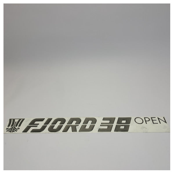 Fjord 38 Open Grey Hull Sticker with Logo and Type - TBZ1135