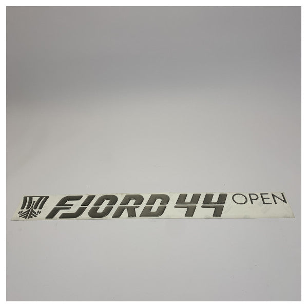 Fjord 44 Coupe Brushed Titanium Hull Sticker with Logo - TBZ1138