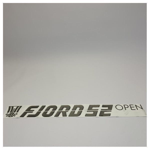 Fjord 52 Open Brushed Antracite Hull Sticker with Logo 771 x 85 mm - TBZ1140