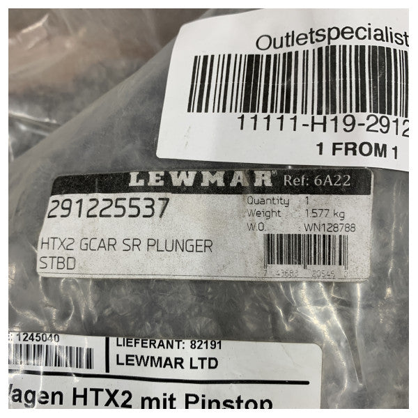 Carro de Genoa Lewmar HTX2 com Pino-Paragem Preto - 291225537 