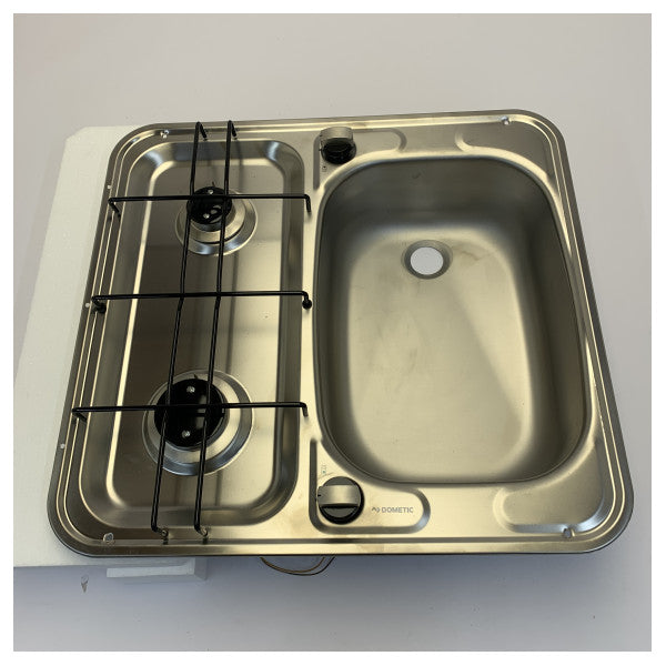 Dometic HS 2460R Stainless Steel Dual Hob and Sink - 9103301752