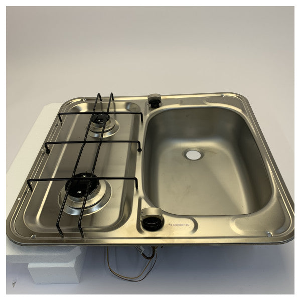 Dometic HS 2460R Stainless Steel Dual Hob and Sink - 9103301752