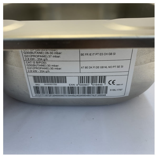 Dometic HS 2460R Stainless Steel Dual Hob and Sink - 9103301752