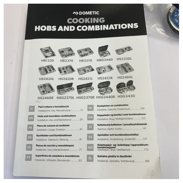 Dometic HS 2460R Stainless Steel Dual Hob and Sink - 9103301752