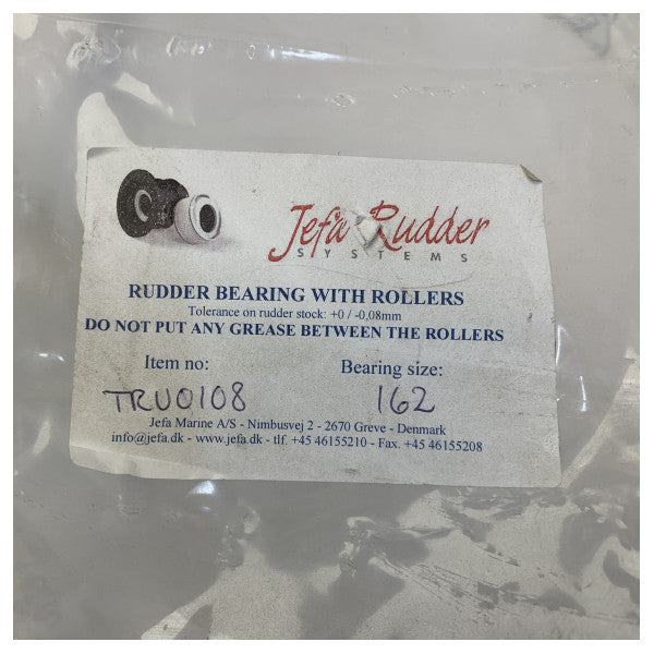 Jefa 210 mm łożysko steru z rolkami GRP dla Hanse 675 