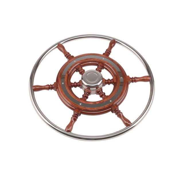 USED Mahogany steering wheel with rim 50 cm - 62321