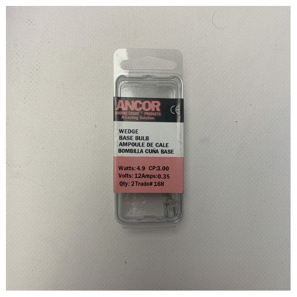 Lámparas de navegación marinas con base de cuña de 12 V y 4,9 W de alta calidad - Juego de 2 duraderas y resistentes a la intemperie