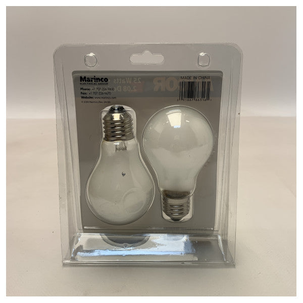 2x Ancor 12V 25W screw on light bulb - 531025