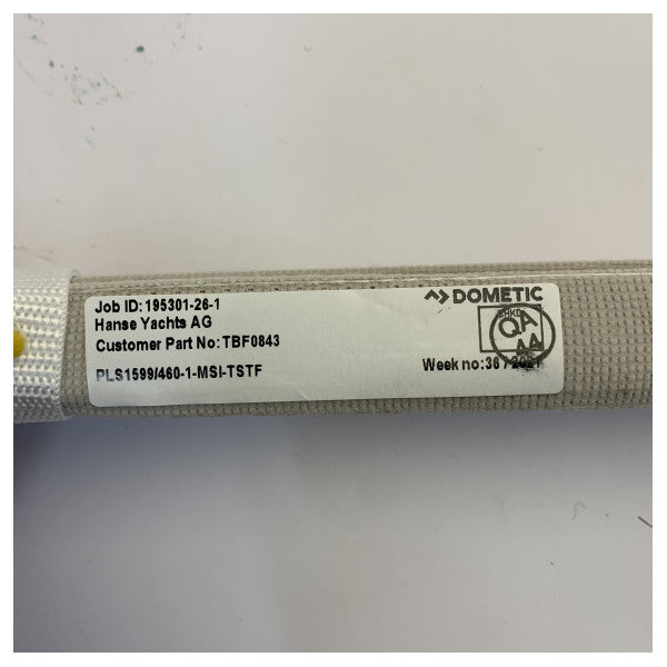 Dometic Pantalla Plisada PLS1599/460-1-MSI-TSTF Cortina de Rollo Marina 1599 x 460 mm 