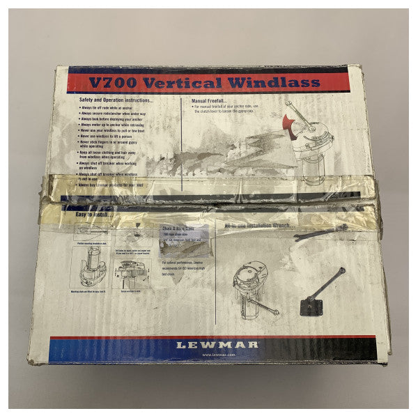 رافعة مرساة كهربائية من الفولاذ المقاوم للصدأ من الفولاذ المقاوم للصدأ من نوع Lewmar V700 12V 6/7 مم - 6670011108-312