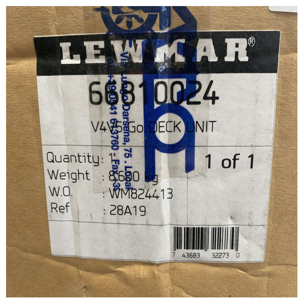 Lewmar V4V5 Gypsy Stainless Steel Go Deck Unit biss - 66810024