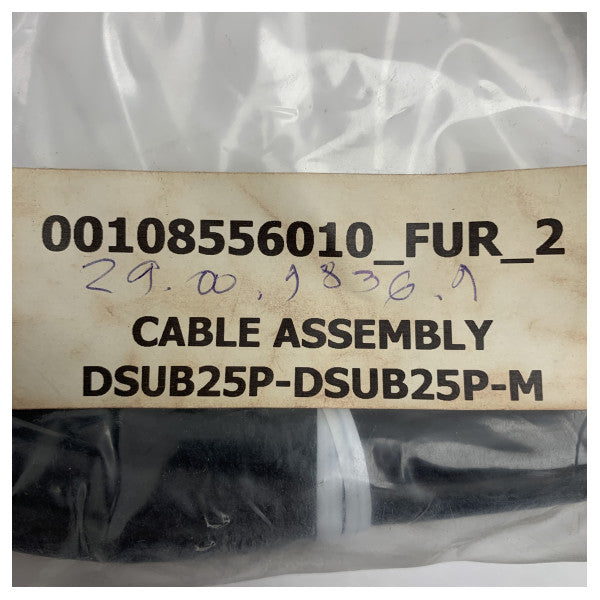 海洋航行および通信システム用のDSUB25Pオス-オスシールドケーブル 