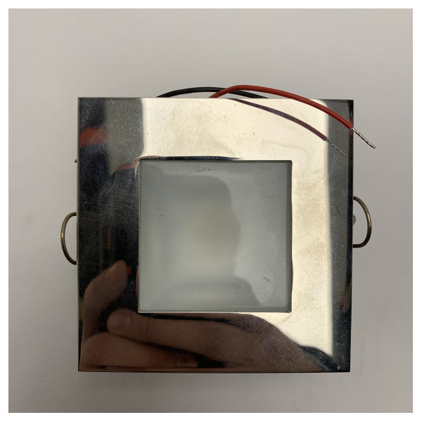 Cantalupi Ocean Marine LED Downlight IP55 Chrome Square 12/24V - D75 mm 