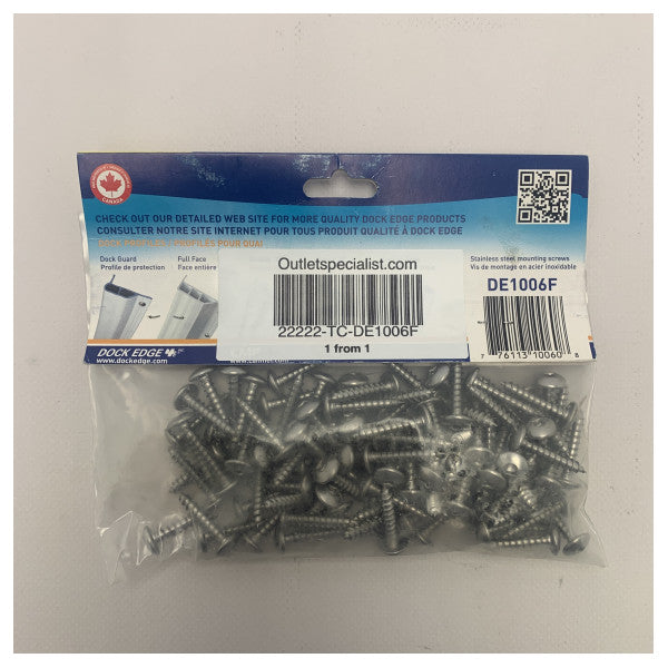 Dock Edge stainless steel mounting screws DE1006F