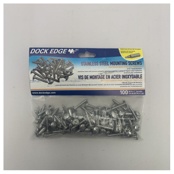 براغي تثبيت من الفولاذ المقاوم للصدأ Dock Edge DE1006F