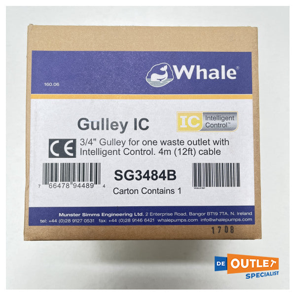 Whale shower drain plug with water sensor - SG3484B